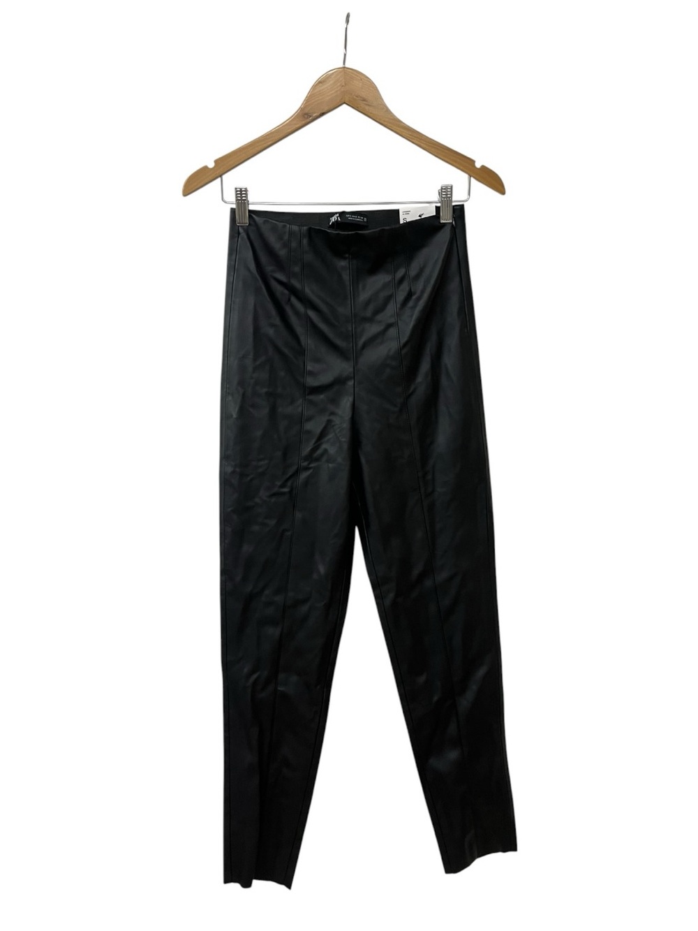 NWT Zara Hi Rise Faux Leather Leggings S